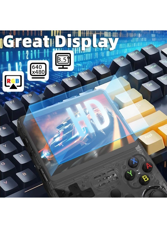 R36S Retro Handheld Game Console 64GB with 18000+ Games, 3.5" IPS Screen, Portable Linux Video Game Player, Pocket Emulator Console for Arcade, NES, PS1, GBA, MAME, and More Classic Games