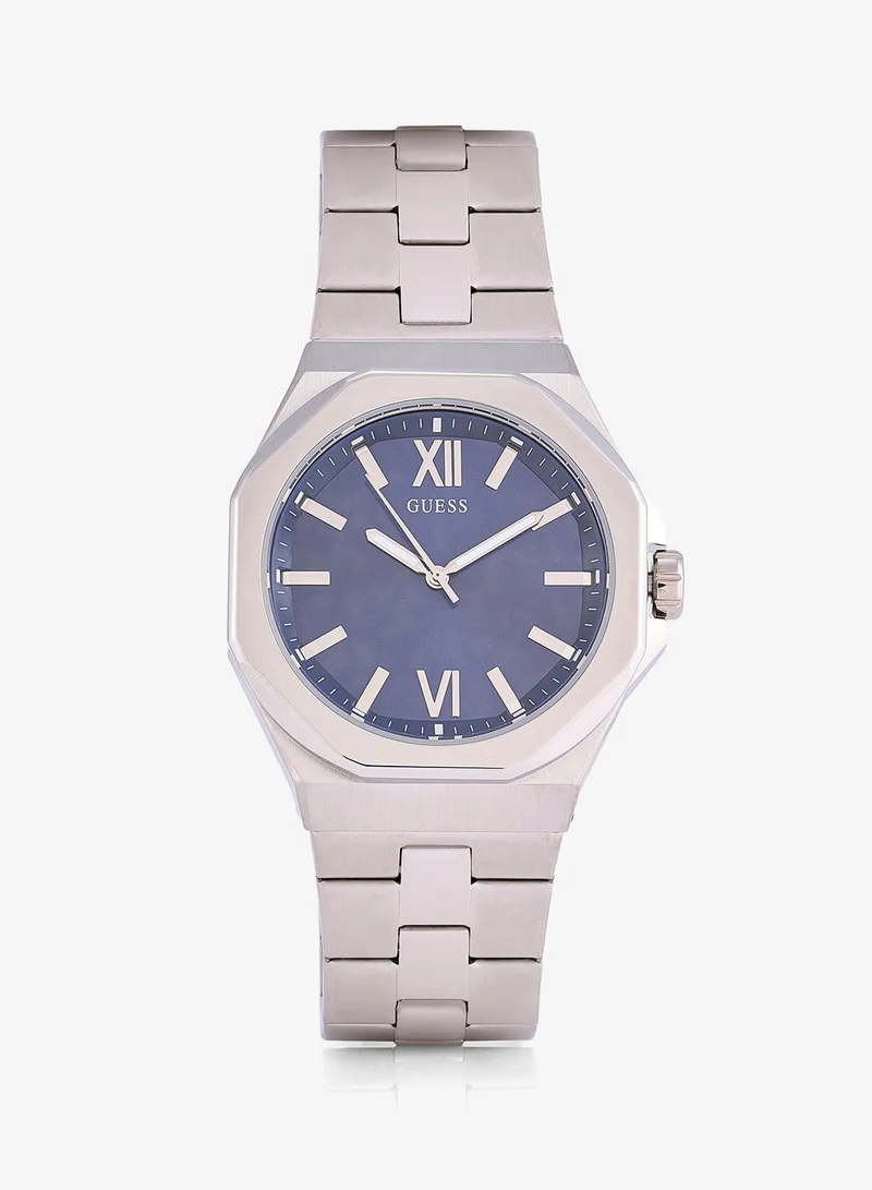 GUESS Mens Silver Tone Analog Watch