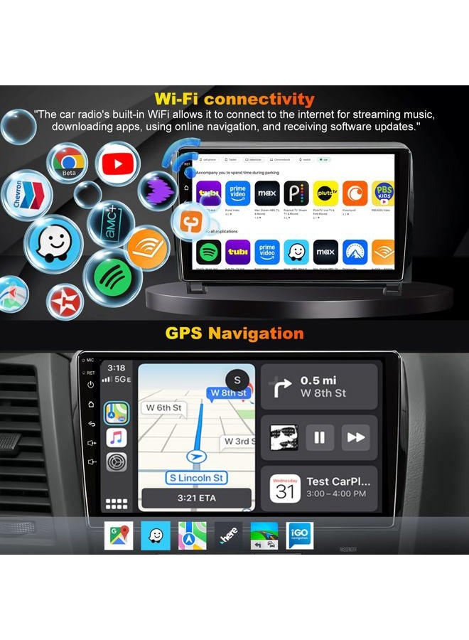 iCarSEPTON 4G+64G Android Upgrade Radio for Toyota Tundra 2007-2013, Toyota Sequoia 2008-2015, Head Unit Car Audio 10" Touch Screen Stereo Wireless Carplay Android Auto Bluetooth 5GWiFi GPS for J-B-L & No J-B-L - Image 4