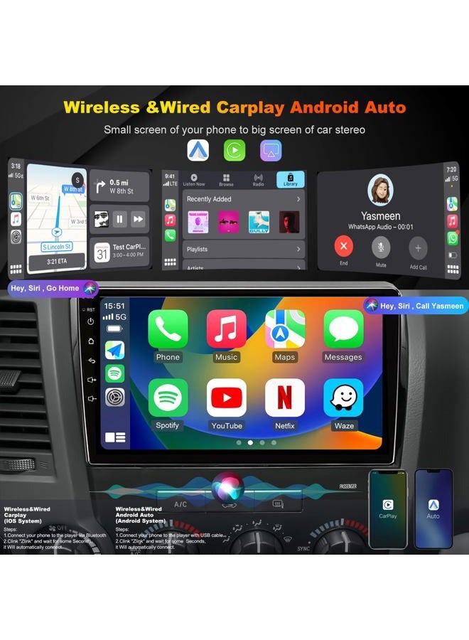 iCarSEPTON 4G+64G Android Upgrade Radio for Toyota Tundra 2007-2013, Toyota Sequoia 2008-2015, Head Unit Car Audio 10" Touch Screen Stereo Wireless Carplay Android Auto Bluetooth 5GWiFi GPS for J-B-L & No J-B-L - Image 3
