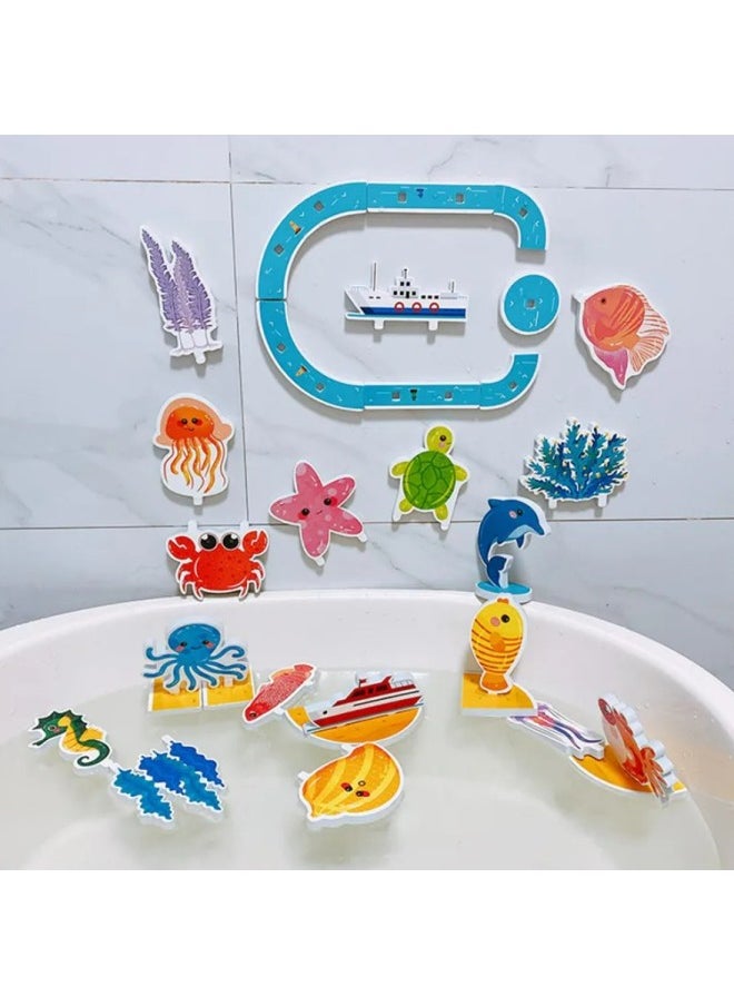 EVA Bath Toys For Kids Floating Water Play Ocean Animal Recognition Baby Bath Fun Educational Toys Suitable For 3-14 Years Old-Specifications:Please Contact Wangwang For Customization  - Image 1