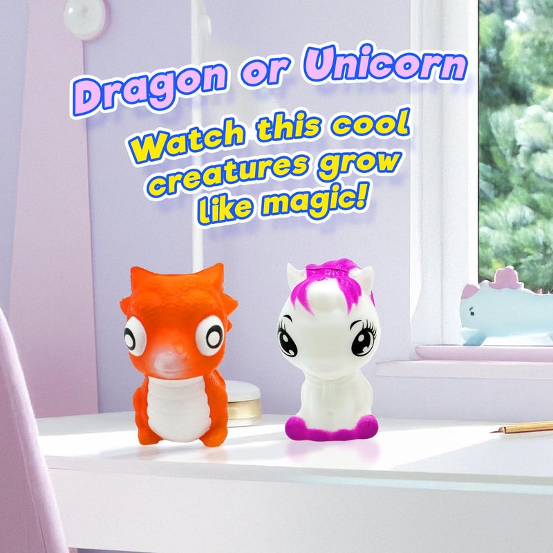 JA-RU Magic Grow Toy (6 Units Assorted) Place in Water & Grows Quick. Fun Baby Dragon & Unicorn Styles for Boys & Girls. Squishy Sensory Feel Party Favor for Kids. Small to Big in Minutes. 319-6 - Image 5