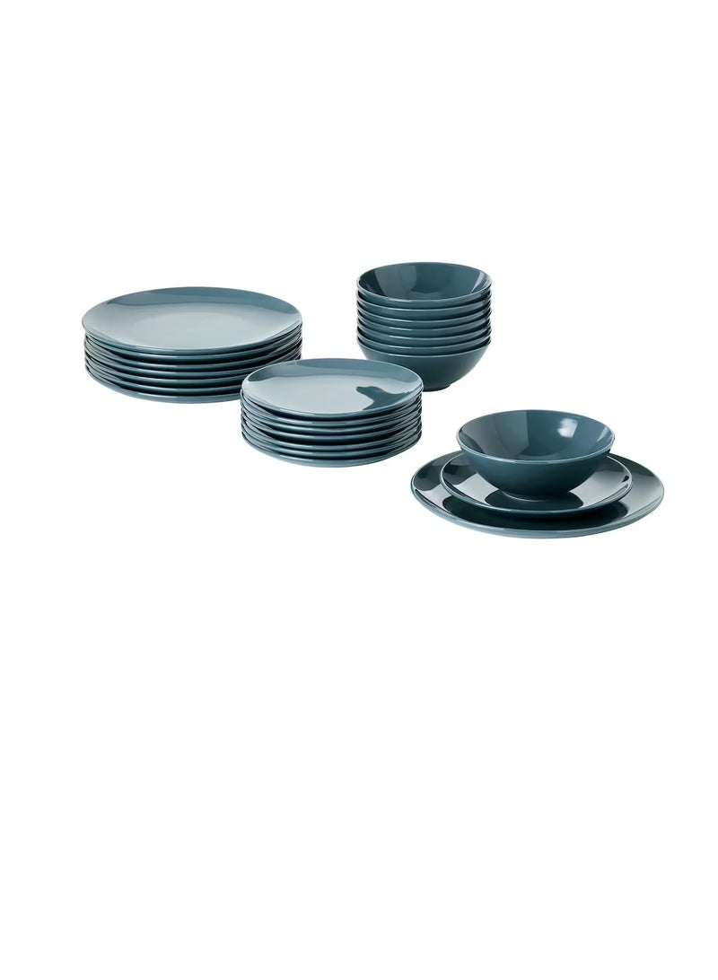 24-piece service, glossy dark turquoise - Image 3
