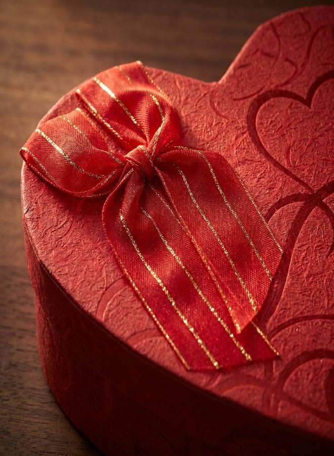 VICASKY 4 Pcs Heart Shaped Cardboard Gift Boxes, Empty Flower and Chocolate Boxes for Jewelry, Scarves, Valentine's Day and Floral Arrangements, Red - Image 5