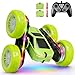ZQIN Remote Control Car Rc Cars Stunt RC Crawler Toys 4WD 360 Rotating with LED LightUp Wheels Remote Control for 612 for Boys Birthday Gift Green - Image 2