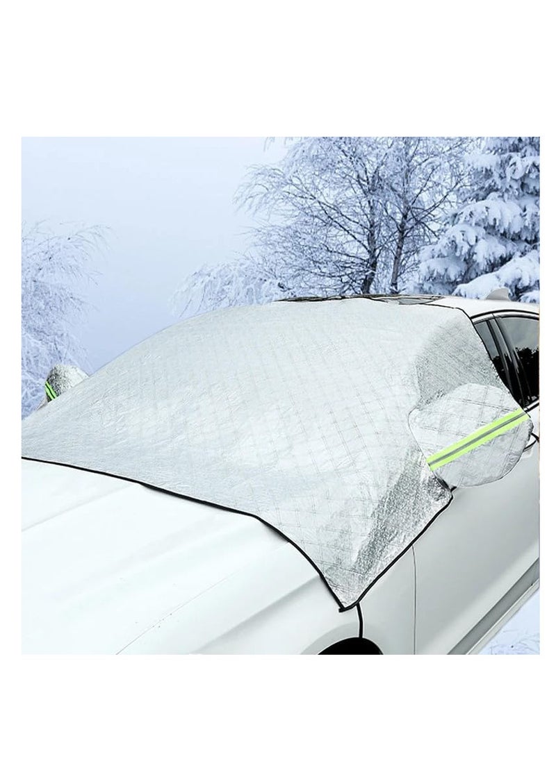 Generic - Car sunshade for car windshield, front doors and side mirror cover Bastic hook for protection from UV rays and heat, large size code 7136 - from Rana store - Image 1