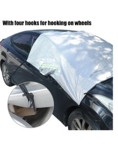 Generic Car sunshade for car windshield, front doors and side mirror cover Bastic hook for protection from UV rays and heat, large size code 7136 - from Rana store  - Image 2