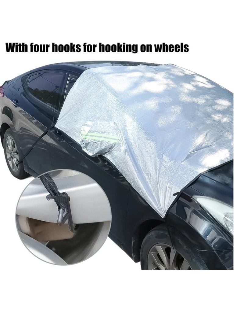Generic - Car sunshade for car windshield, front doors and side mirror cover Bastic hook for protection from UV rays and heat, large size code 7136 - from Rana store - Image 1