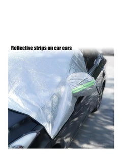 Generic Car sunshade for car windshield, front doors and side mirror cover Bastic hook for protection from UV rays and heat, large size code 7136 - from Rana store  - Image 3