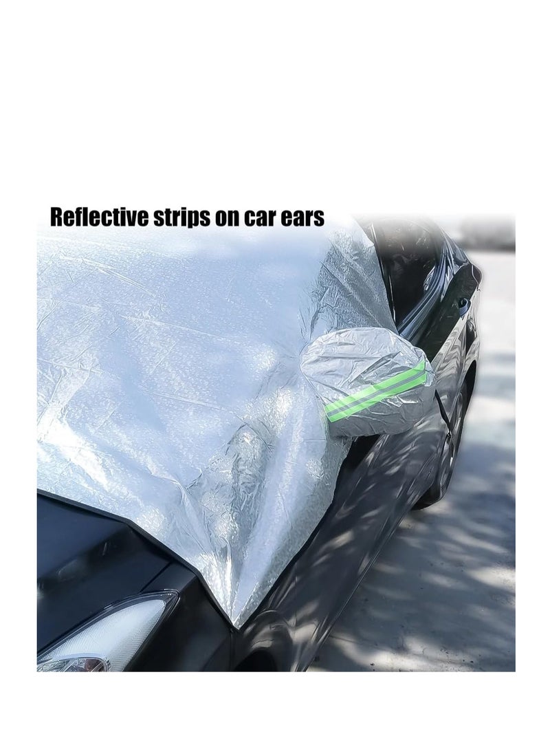 Generic - Car sunshade for car windshield, front doors and side mirror cover Bastic hook for protection from UV rays and heat, large size code 7136 - from Rana store - Image 1