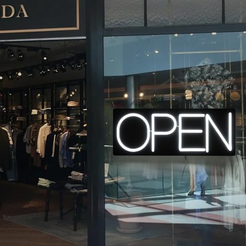 Neonawall Ultra Bright LED Neon Open Sign - 22 Inch Electric Light Up Sign for Business Storefront Window Glass Door Retail Shop Store Bar Salon Restaurant, White - Image 4
