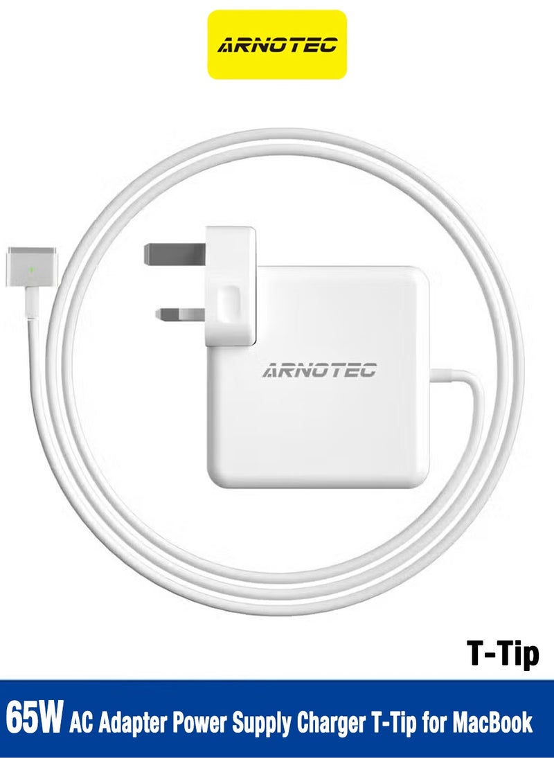 ARNOTEC محول طاقة 60 وات بطرفين T لجهاز Mac Book Air مقاس 11 بوصة و13 بوصة (2012 و2013 و2014 و2015 و2017 و2018)، A1436 / A1435 / A1502 / A1465 / A1466، 60 وات / 45 وات  - Image 1