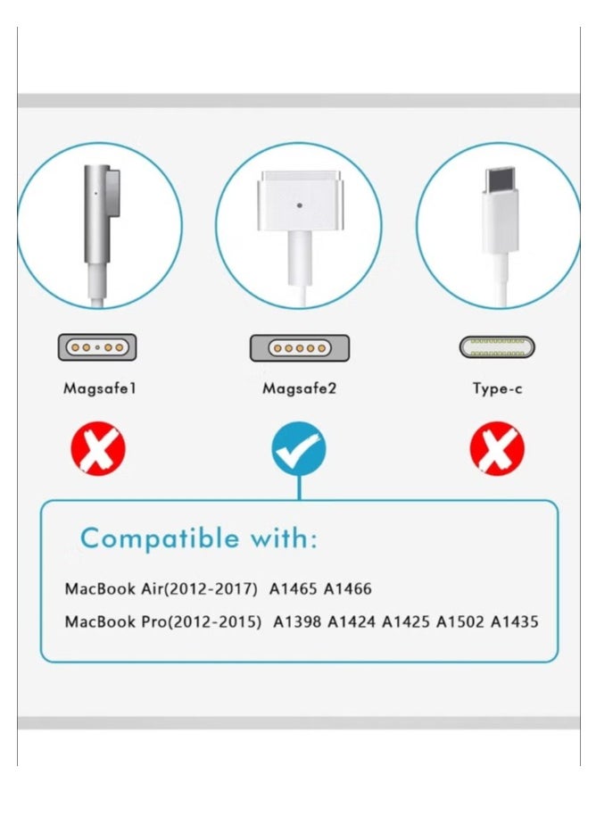 ARNOTEC - 60W 2T-Tip Power Adapter Charger for Mac Book Air 11" and 13" (2012, 2013, 2014, 2015, 2017, 2018), A1436 / A1435 / A1502 / A1465 / A1466, 60W / 45W - Image 1