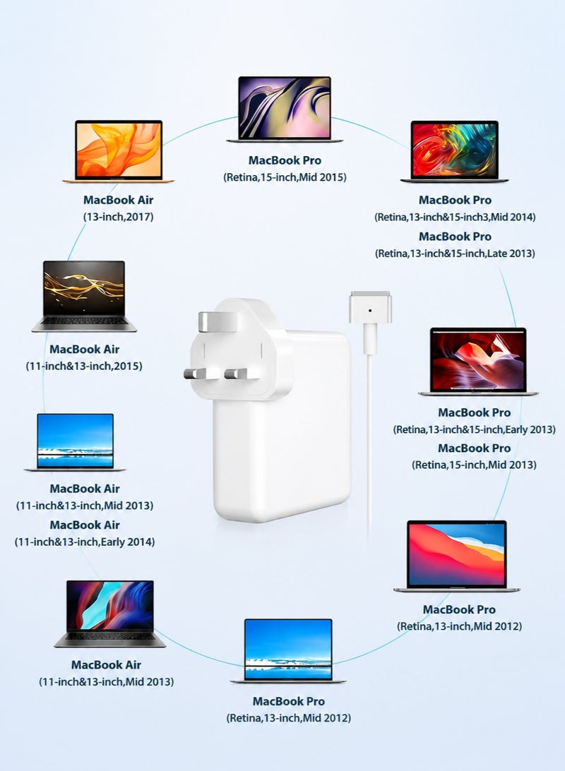 ARNOTEC محول طاقة 60 وات بطرفين T لجهاز Mac Book Air مقاس 11 بوصة و13 بوصة (2012 و2013 و2014 و2015 و2017 و2018)، A1436 / A1435 / A1502 / A1465 / A1466، 60 وات / 45 وات - Image 4