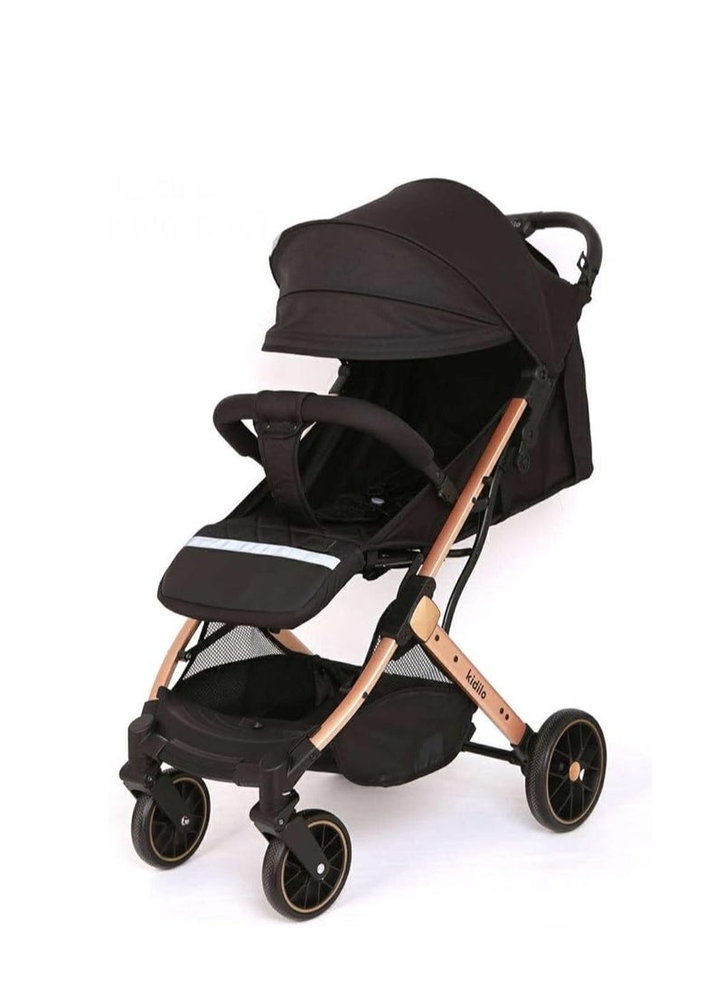 KIDILO K10G STROLLER, SELF-FOLDING,Adjustable 3-position,Adjustable Umbrella (Multicolor) (black)