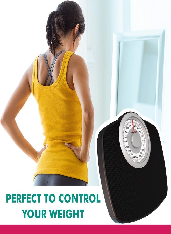 Adamson A25W Scales for Body Weight - Up to 400 LB - 5.3" Dial on 12.4" x 10.2" Platform - Anti-Skid Rubber Surface - High Precision Bathroom Scale Analog - Durable with 20-Year Assurance - White - Image 4