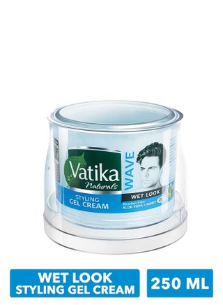Vatika Naturals Wave Wet Look - Styling Gel Cream | Shiny Effect & Long Lasting Hold | For Nourishing, Styling & Strong Hold - 250 ml