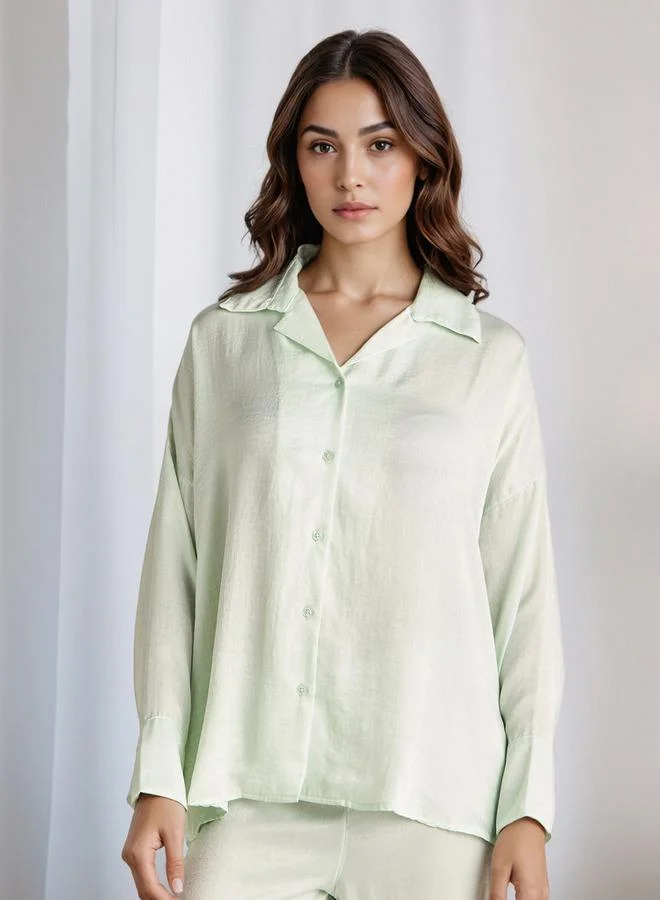 Splash FAV Pyjama Set Collared Shirt & Trousers Polyester