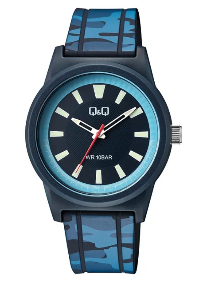 Q&Q Men's Analog Quartz Watch V35A-002VY, Blue - Image 2