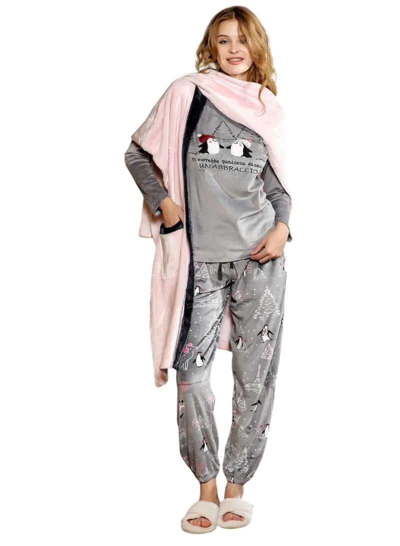 Smile Winter Pajama 3 Piece - Image 3