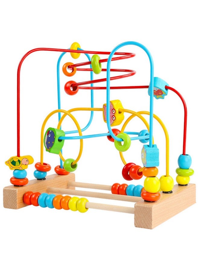 Timy First Bead Maze Roller Coaster Wooden Educational Circle Toy for Toddlers - Image 1