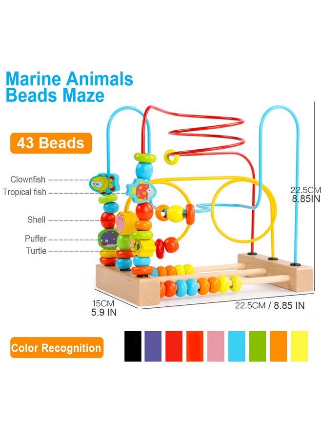 Timy First Bead Maze Roller Coaster Wooden Educational Circle Toy for Toddlers - Image 2