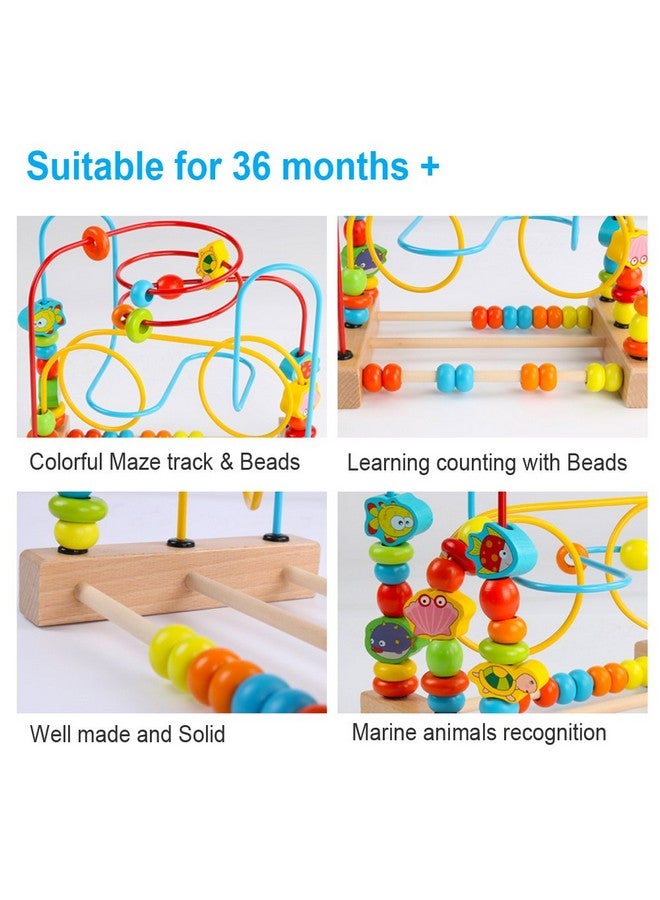 Timy First Bead Maze Roller Coaster Wooden Educational Circle Toy for Toddlers - Image 4