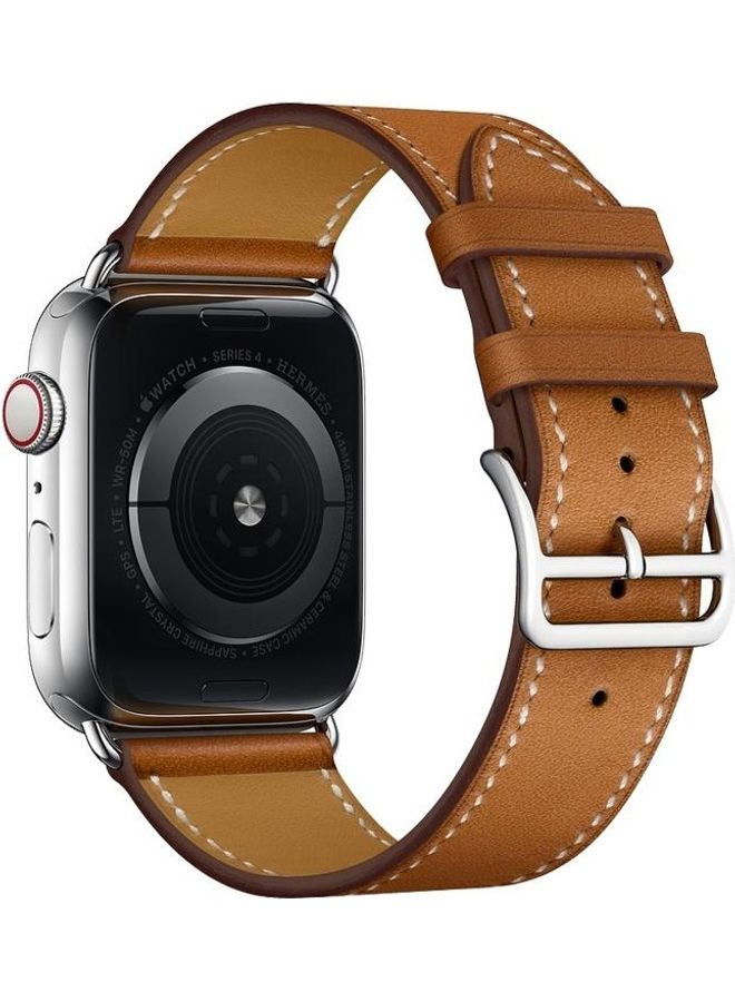 NIBEMINENT Replacement Strap Watchband For Apple Watch Series 7 41mm/6 & SE 5 4 40mm/3 2 1 38mm Brown  - Image 3
