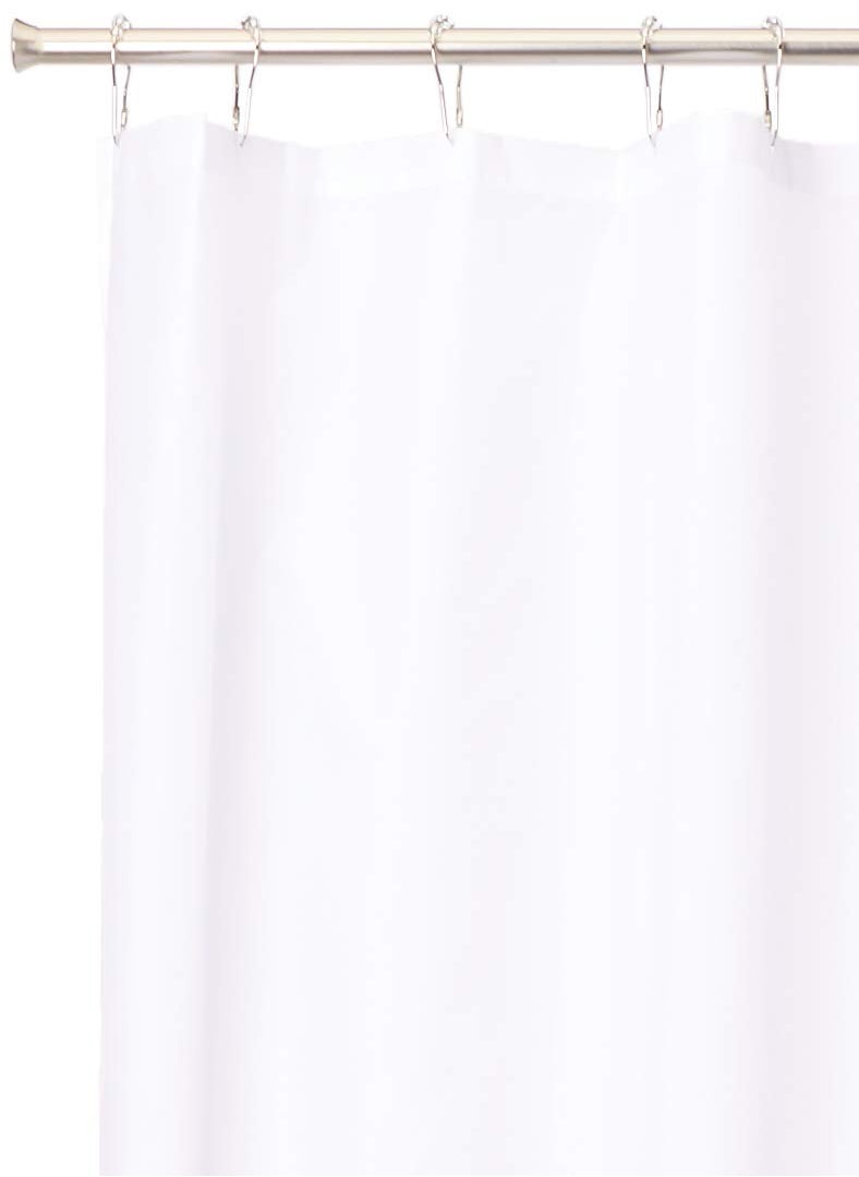 InterDesign iDesign Solid Fabric Bathroom Shower Curtain - 72"" x 72""  White  - Image 2