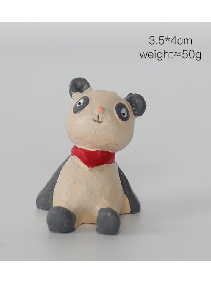 Y&D Looking Up At The Starry Sky Small Animal Ornaments Mini Animal Ornaments Home Decorations-Panda 