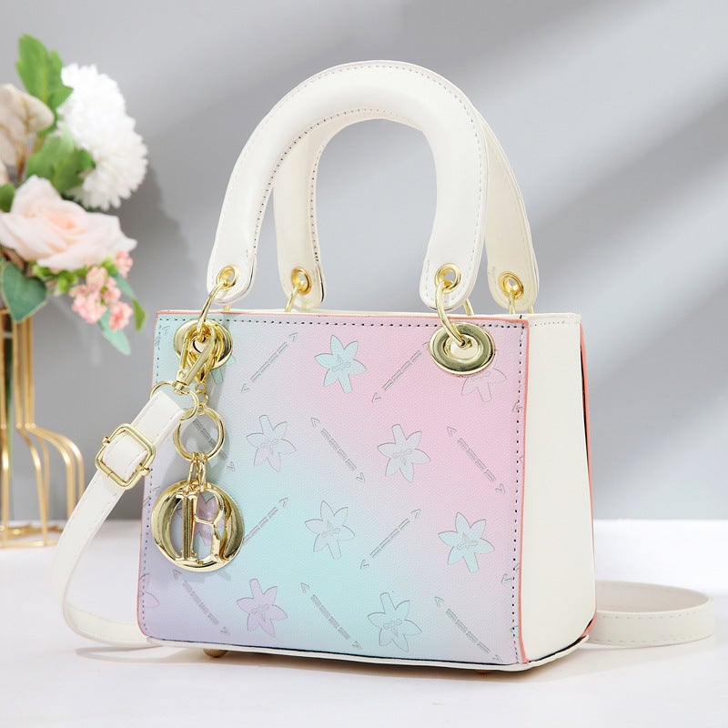 Factory Fashion Women'S Bag High Sense Shoulder Bag Messenger Bag Color Matching Bucket Bag Handbag - Image 2