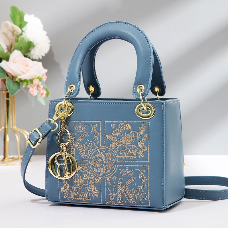 Factory Fashion Women'S Bag High Sense Shoulder Bag Messenger Bag Color Matching Bucket Bag Handbag - Image 5