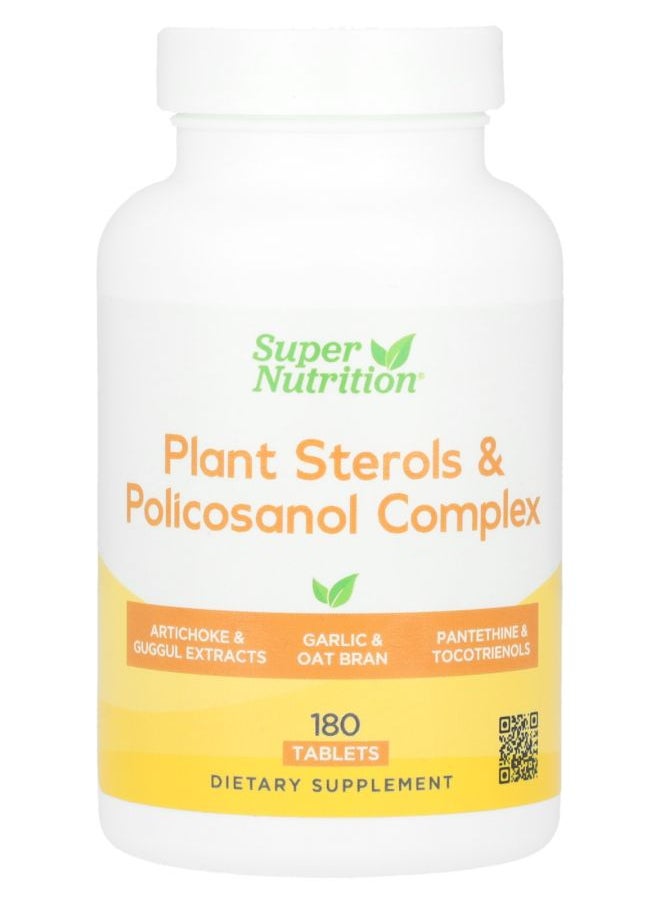 Super Nutrition Plant Sterols & Policosanol Complex 180 Tablets 