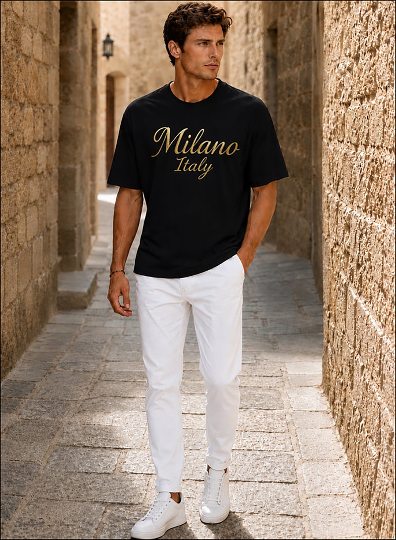 Hero Basic Oversized Milano Print T-Shirt