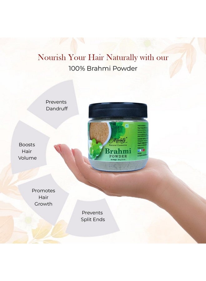 Mirintz 100% Natural Brahmi Powder | (100 gms) Pure Bacopa Monnieri | Brahmi for Hair Growth | Bacopa Powder Ayurvedic Support for Healthy Hair | Herbal Hair Mix - Image 3