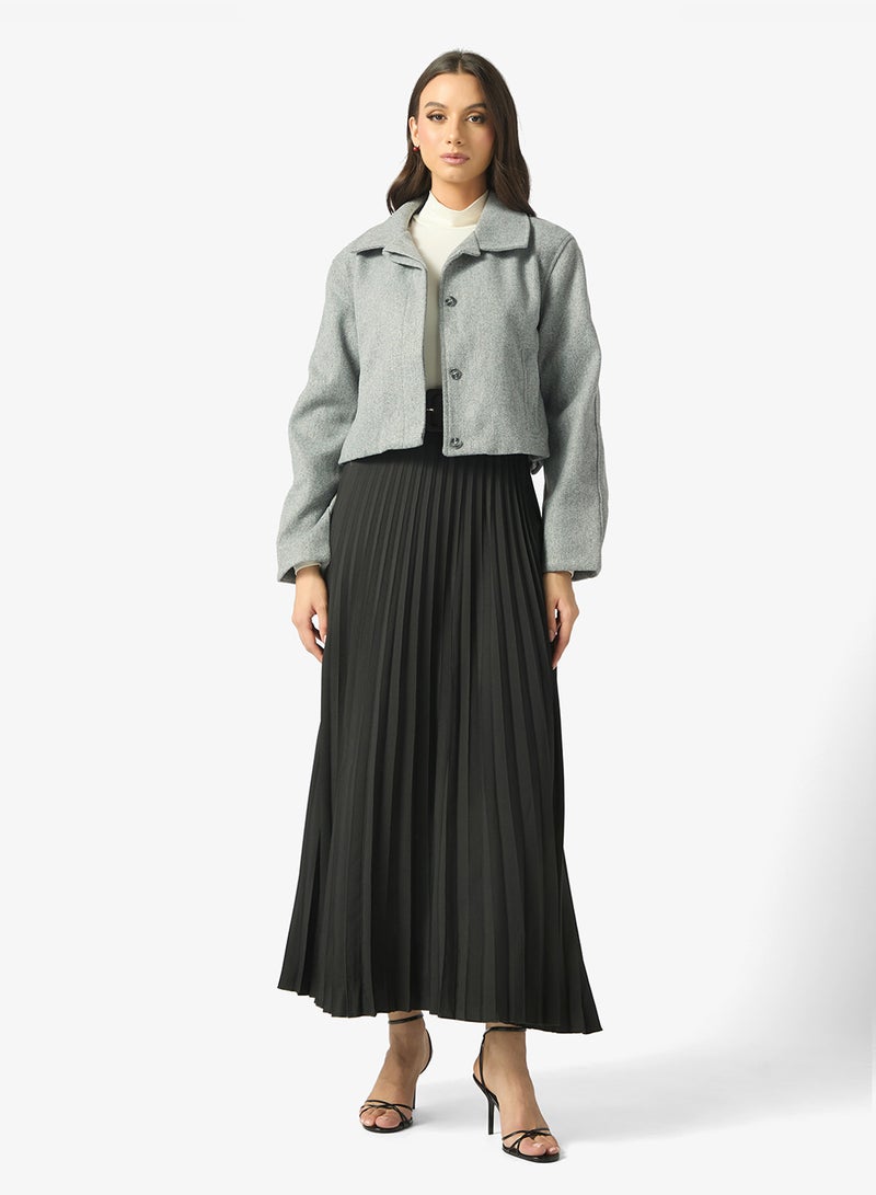 Khizana Pleated A-line Skirt - Image 4
