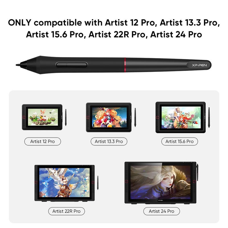XP-PEN PA2 8192 Pressure Battery-Free Stylus Solely for Artist 12/13.3/15.6/22R/24 Pro Drawing Tablet with Screen | Not Compatible with Other XP-Pen Models or Brands - Image 2