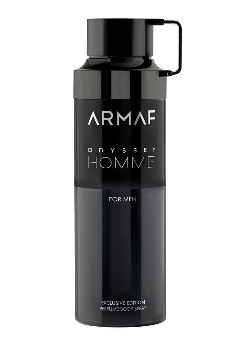Armaf Odyssey Homme Black Edition Exclusive Perfume Body Spray For Men 200ml,