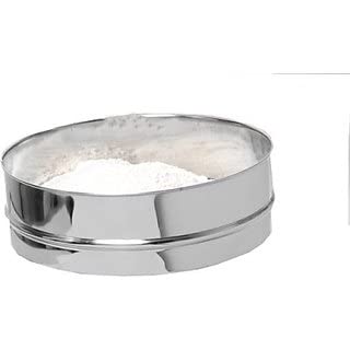 DiBha Stainless Steel Atta Chalni, Flour Sieve, Color- Silver Set of 4 (Diameter - 17cm, 19cm, 21cm and 10cm) - Image 5