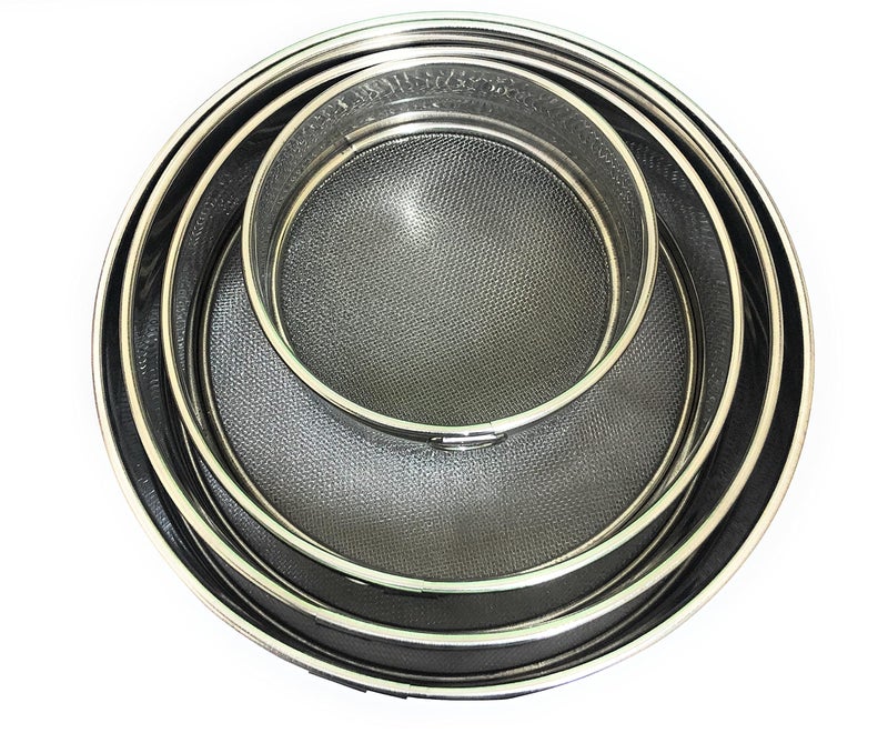 DiBha Stainless Steel Atta Chalni, Flour Sieve, Color- Silver Set of 4 (Diameter - 17cm, 19cm, 21cm and 10cm) - Image 2