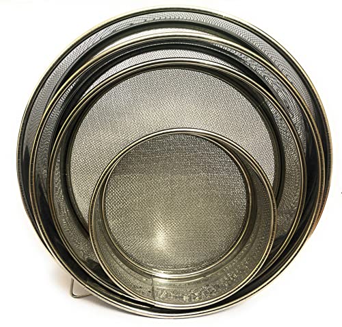 DiBha Stainless Steel Atta Chalni, Flour Sieve, Color- Silver Set of 4 (Diameter - 17cm, 19cm, 21cm and 10cm) - Image 1