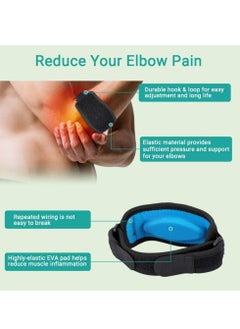 Oasisgalore Elbow Support Strap，Adjustable Elbow Brace 2 pack with Compression Pad for Tennis & Golfers Elbow Pain Relief  - Image 5