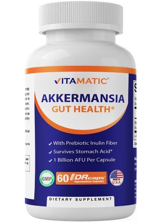 Akkermansia Muciniphila Gut Health - 60 DR Capsules (Delayed Released) - Made with Prebiotic Inulin Fiber - pzsku/Z5FB6DA964A8F5C806810Z/45/_/1716689167/5702212d-98e2-4a98-a995-760787966a02