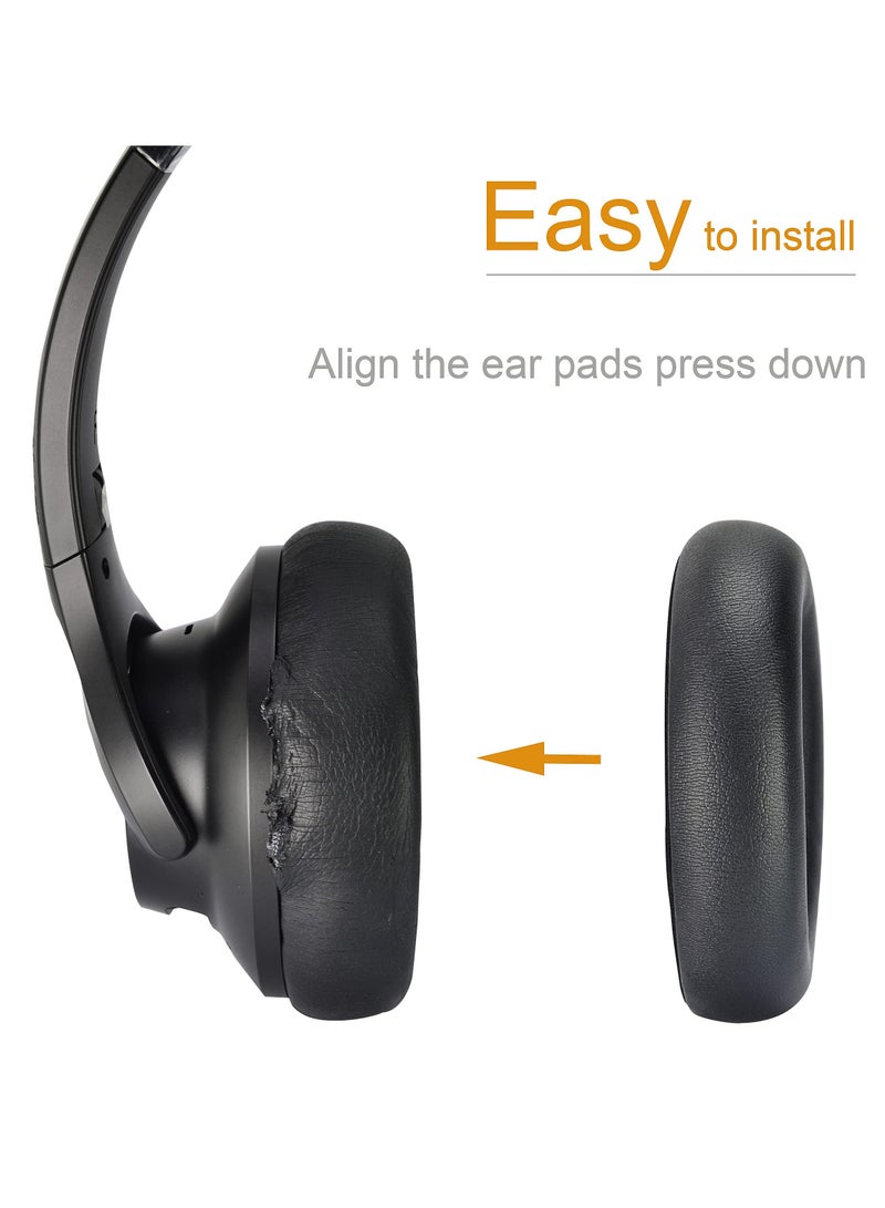 Ear Pads Cushions Replacement for Anker Soundcore Life 2(Not fit Life 2 Neo)/Q20/Q20+/Q20i/Q20BT Headphones,Earpads with Softer Protein Leather Noise Isolation Foam,Black  - Image 4