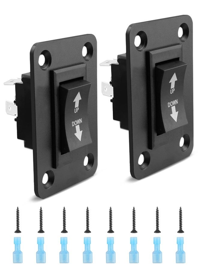 LANDSIN UP Down Momentary Reverse Switch Fit for 5th Wheel Tongue Trailer Stabilizer, Polarity Reversing Momentary Switch 30A DPDT, 2Pcs - Image 1