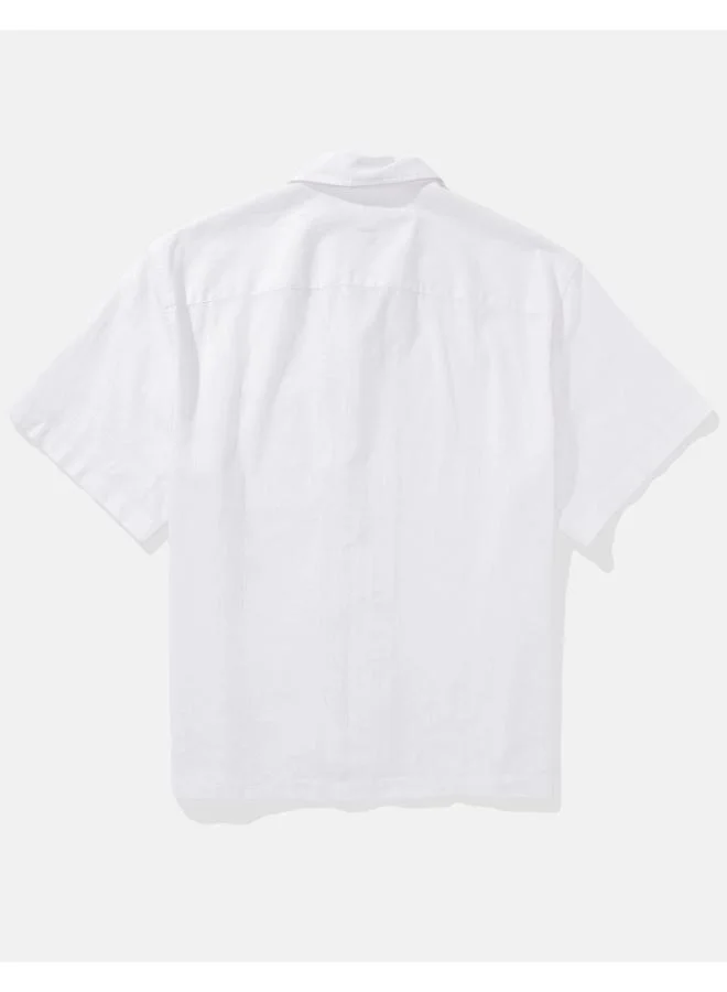 امريكان ايجل AE Poolside Linen-Blend Button-Up Shirt
