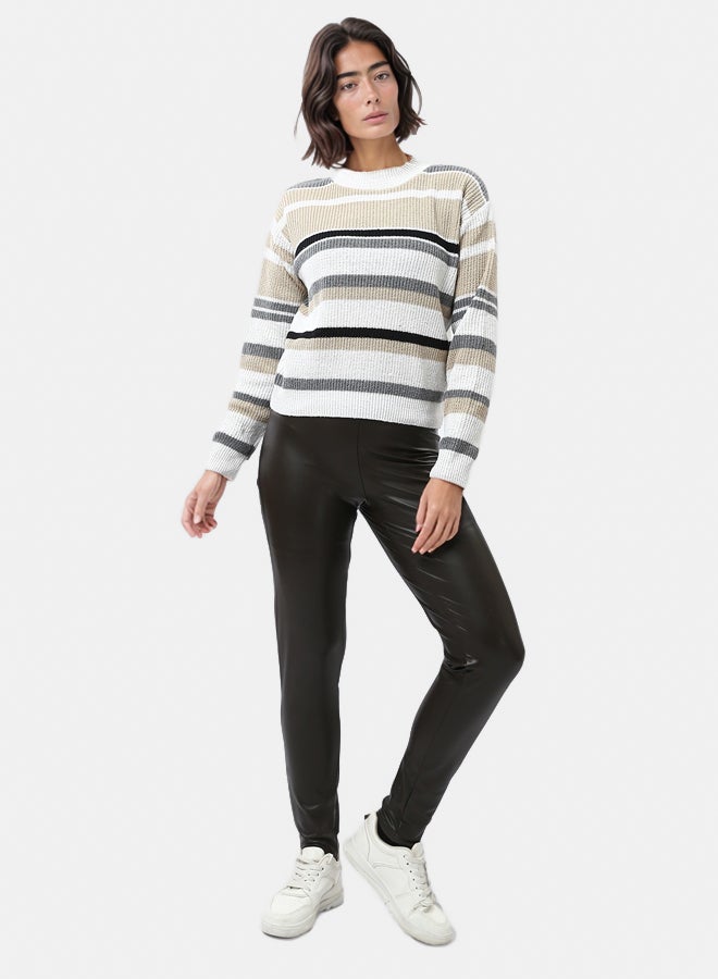RAVIN Slip On Shiny Leather Leggings - Image 5