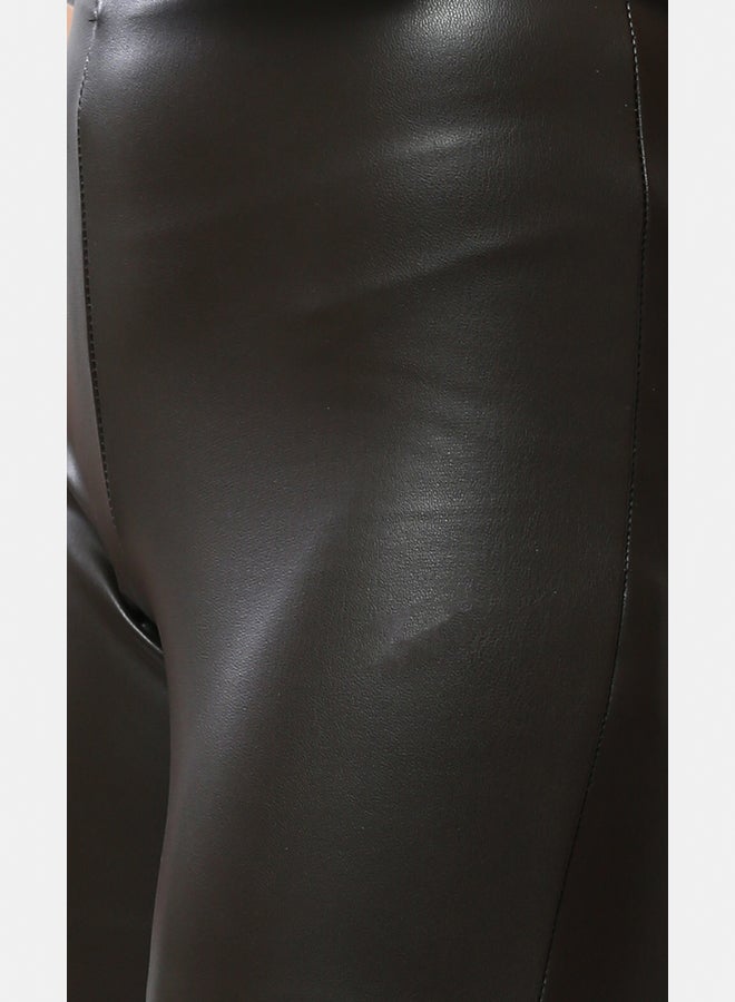 RAVIN Slip On Shiny Leather Leggings - Image 4