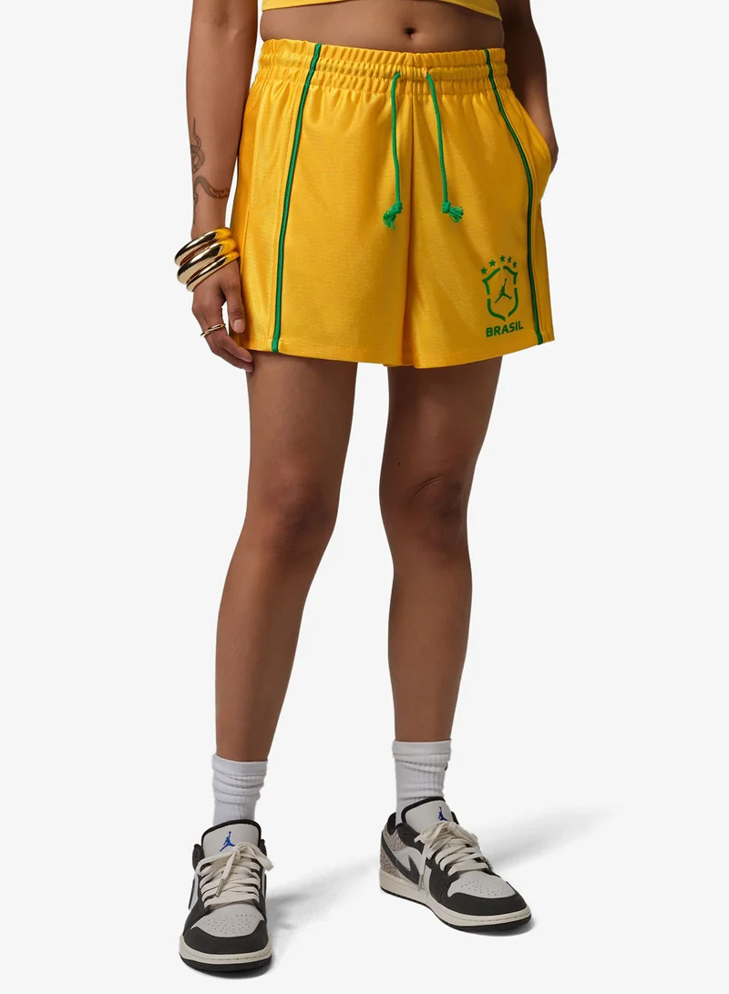 Jordan VARSITY MAIZE/(LUCKY GREEN) Jordan Break Nova Knitted Shorts for Women | Best Price UAE