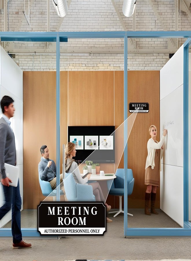 LUHIMO Meeting Room Sign for Door, Self-adhesive Durable Conference Room Name Sign Sticker, Staff Only Signage for Business, Home, Office, School - Image 5
